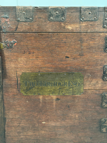 Antique Oak Silver Chest