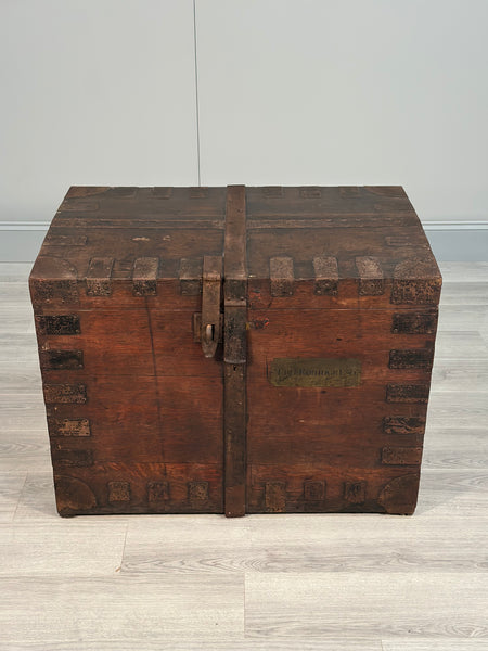 Antique Oak Silver Chest