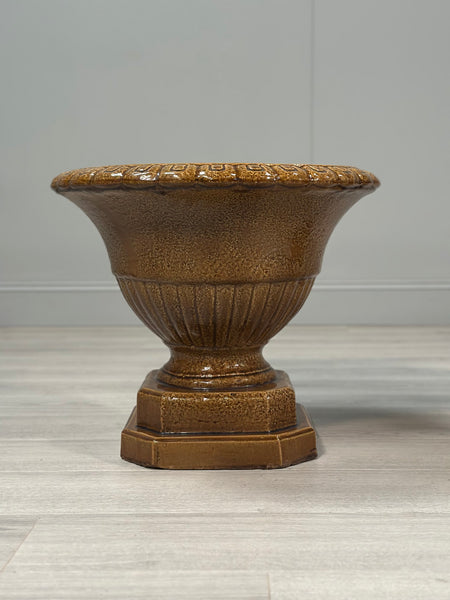 Large Pair Of Antique Salt Glazed Garden Urns