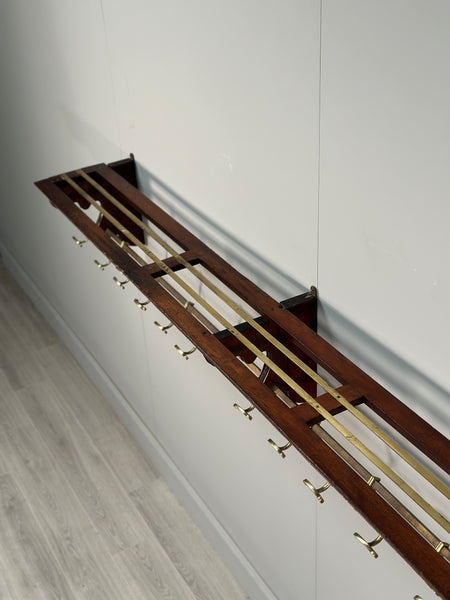 Large 19th Century Wall Mounted Coat Rack