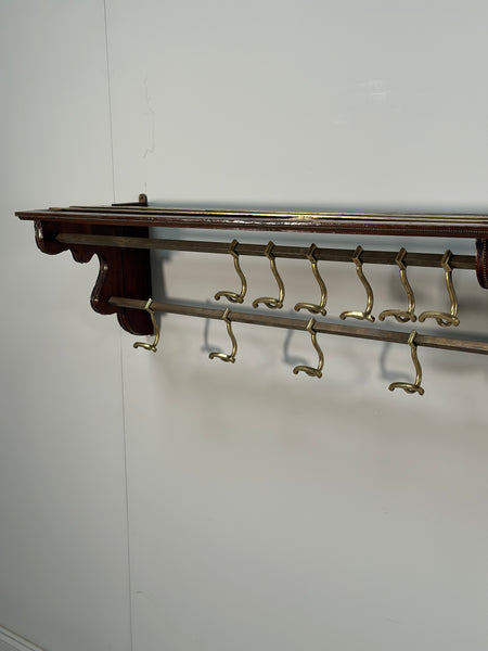 Large 19th Century Wall Mounted Coat Rack