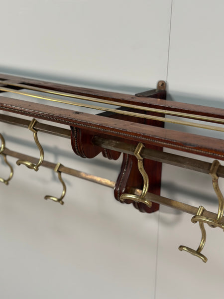 Large 19th Century Wall Mounted Coat Rack