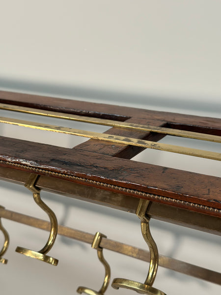 Large 19th Century Wall Mounted Coat Rack