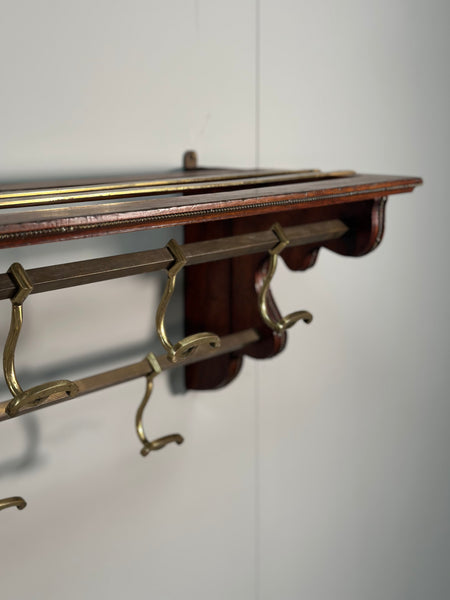 Large 19th Century Wall Mounted Coat Rack