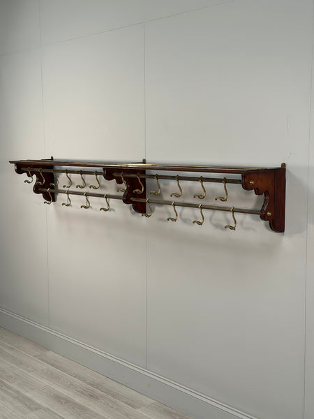 Large 19th Century Wall Mounted Coat Rack