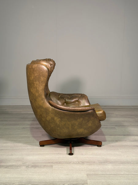 Mid 20th Century Danish Leather Egg Chair