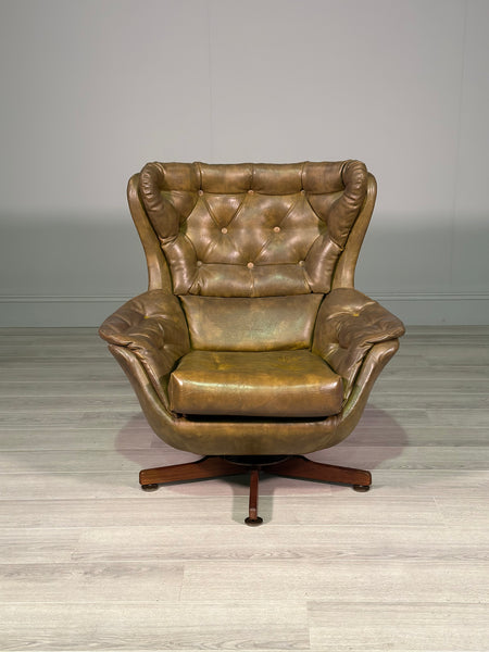 Mid 20th Century Danish Leather Egg Chair