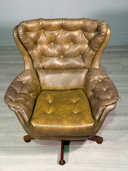 Mid 20th Century Danish Leather Egg Chair