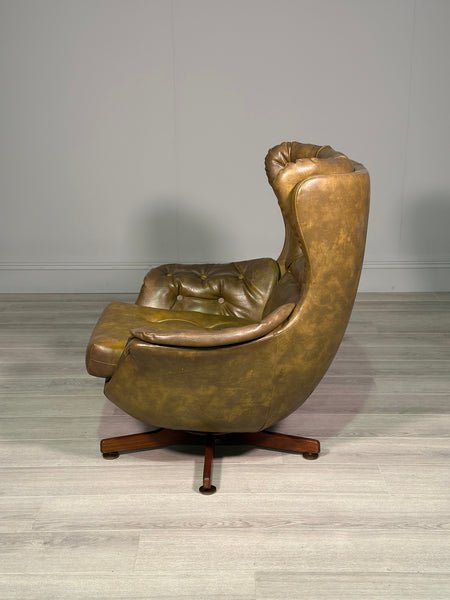 Mid 20th Century Danish Leather Egg Chair