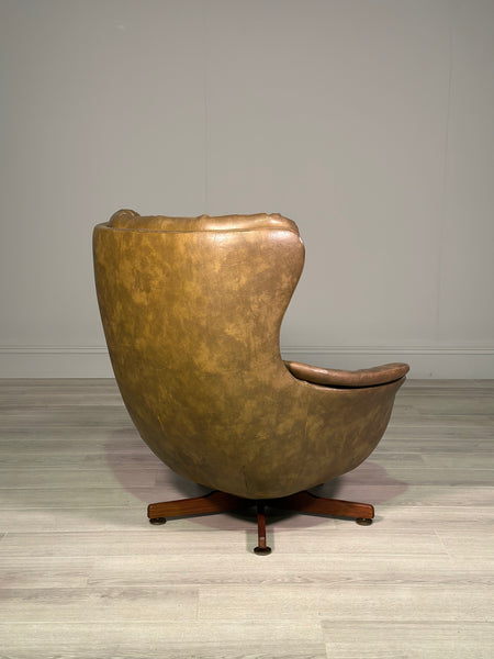 Mid 20th Century Danish Leather Egg Chair