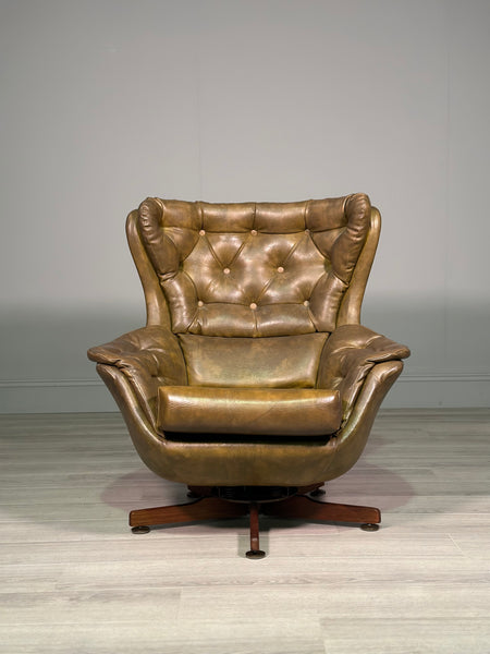 Mid 20th Century Danish Leather Egg Chair