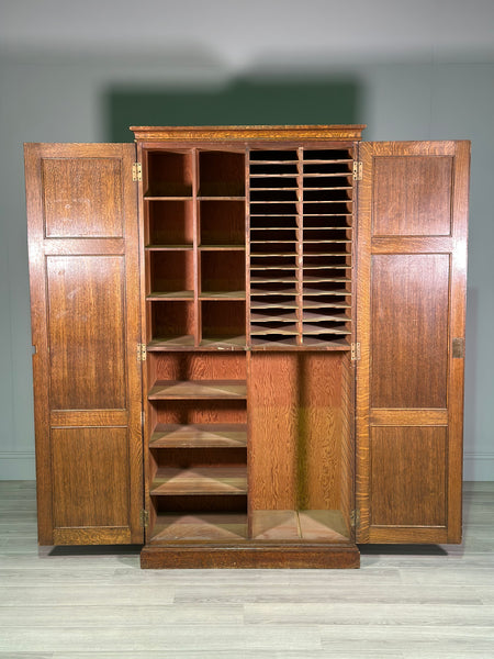 Antique Oak Pigeon Hole Cupboard