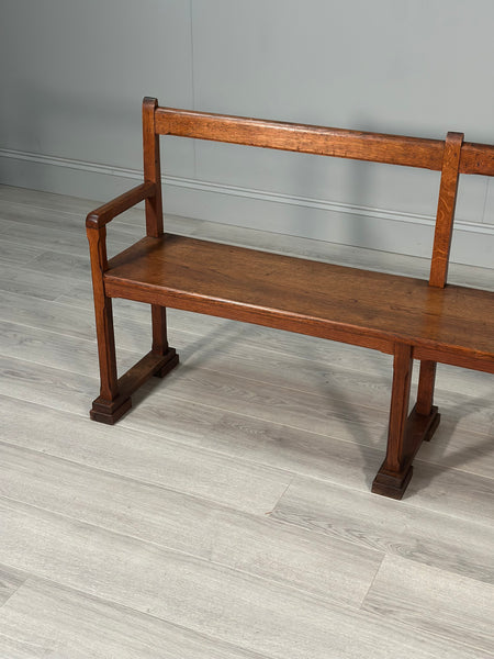Arts & Crafts Oak Bench c.1930
