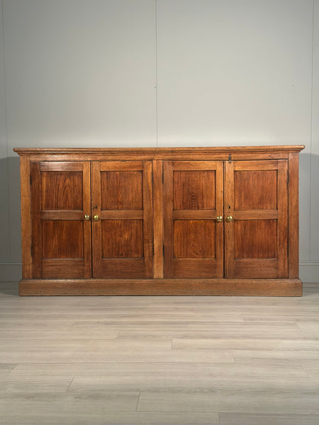Large Antique Oak School Cupboard