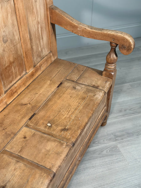 Victorian Pine Settle C.1860