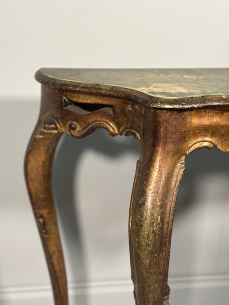 Rococo Style Carved Gilt Console Table