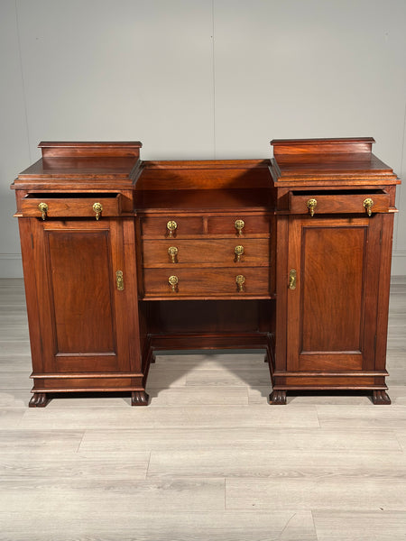 Edwardian Mahogany Pedestal Sideboard