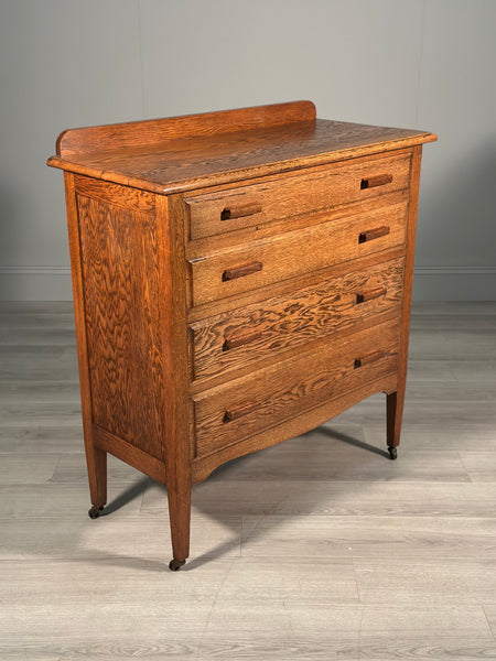 Edwardian Oak Chest Of Drawers