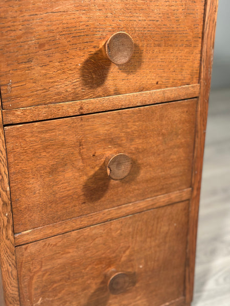 Antique Cotswold School Oak Desk c.1930