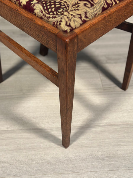 Set Of Eight Art Nouveau Oak Dining Chairs C.1900