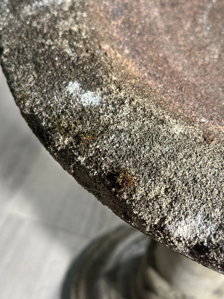 Vintage Composite Stone Birdbath