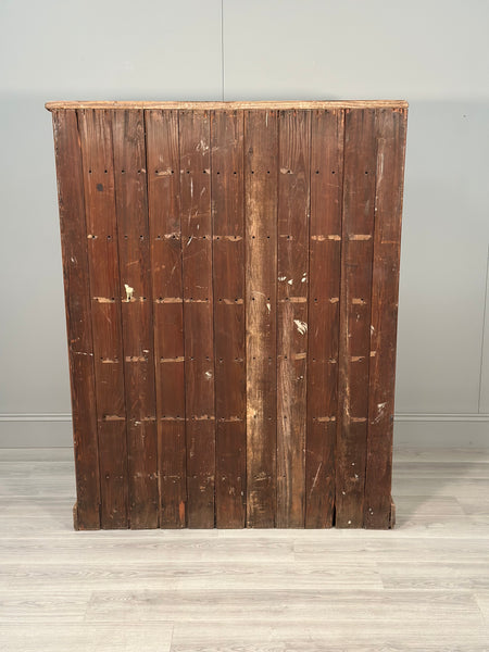 Large Antique Pitch Pine School Cupboard