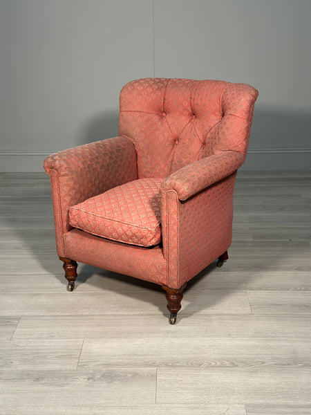 Antique Button Back Armchair