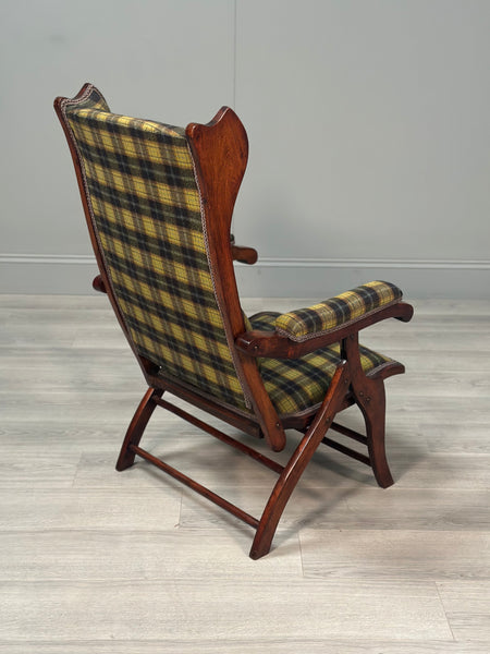 Antique Folding Campaign Armchair