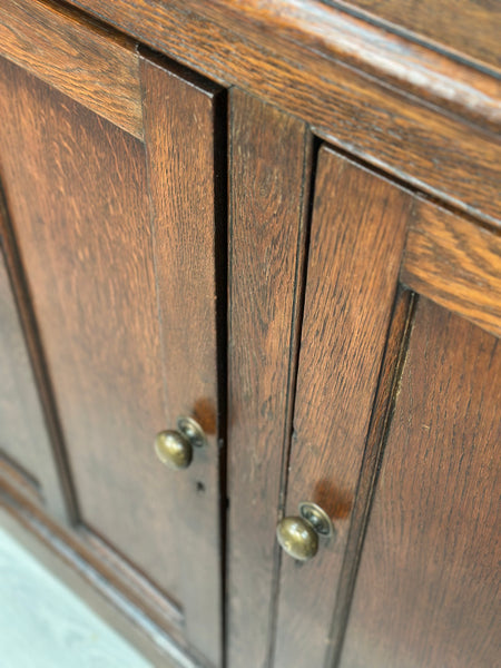 Antique Oak School Cupboard c.1900