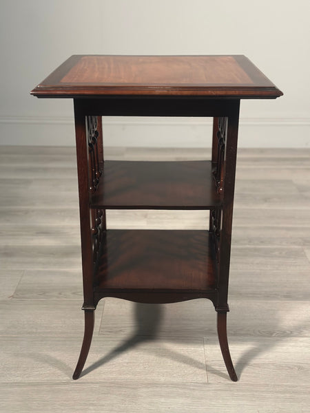 Arts And Crafts Fretwork Side Table
