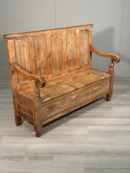 Victorian Pine Settle C.1860