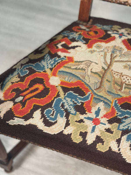 Pair of Antique Armchairs With A Gaspard De Wit Tapestry