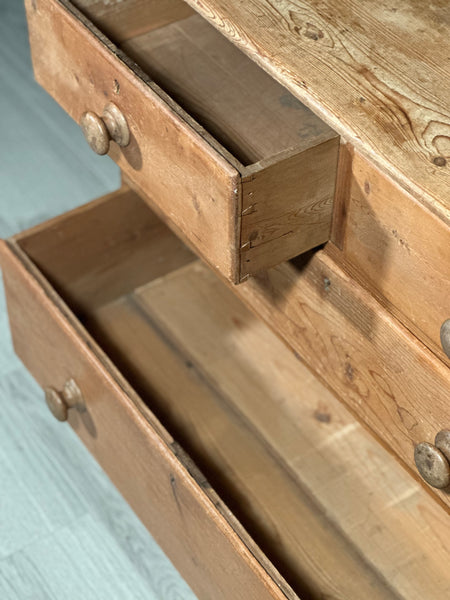 Victorian Pine Chest Of Drawers