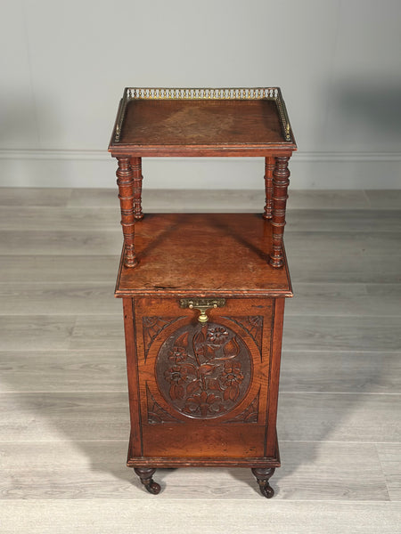 A Late Victorian Aesthetic Movement Mahogany Fireside Purdonium