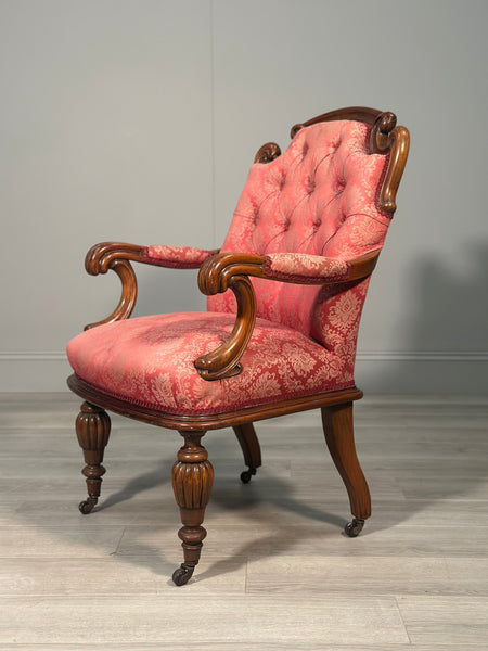 Antique Armchair & Matching Footstool