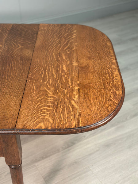 Antique Oak Drop Leaf Dining Table