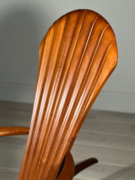 Large American Shell Back Rocking Chair C.1950