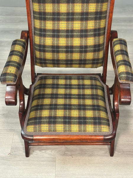 Antique Folding Campaign Armchair