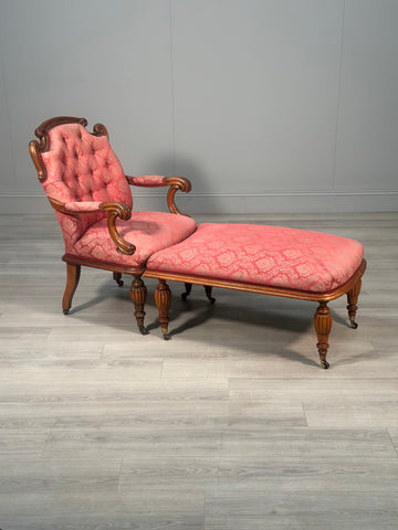 Antique Armchair & Matching Footstool
