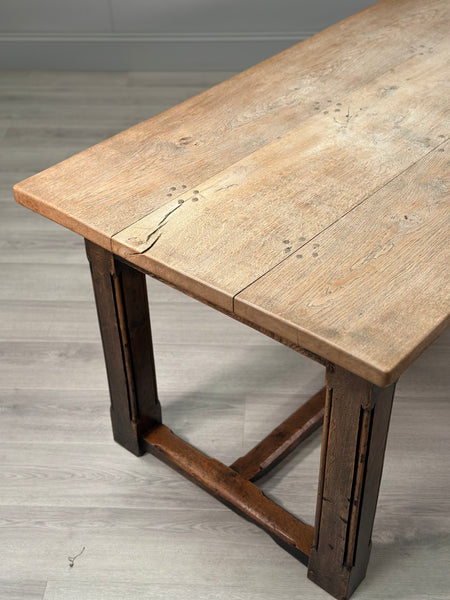 Large Antique Oak Dining Table