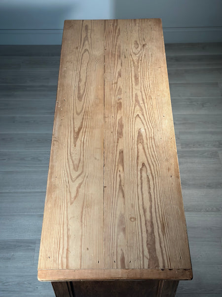 Large Antique Pine Shop Counter