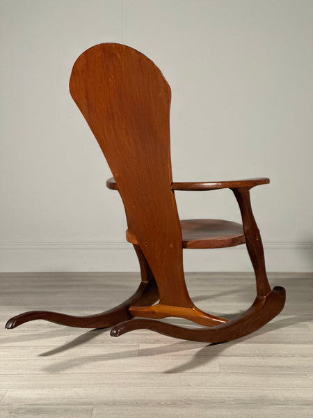 Large American Shell Back Rocking Chair C.1950
