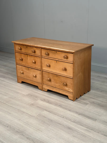 19th Century Oak Bank Of Drawers
