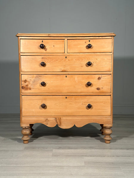 Large 19th Century Pine Chest Of Drawers