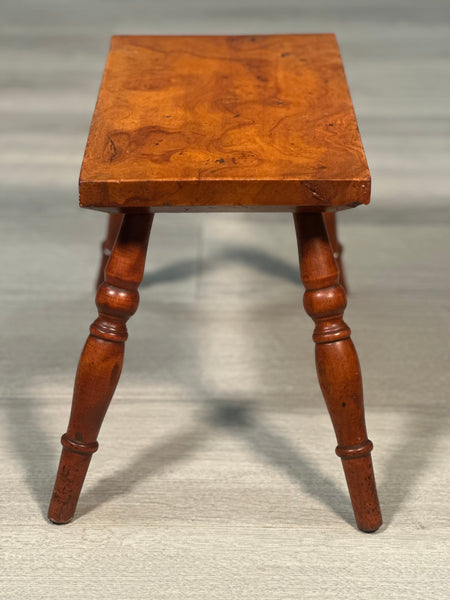 Small Burr Yew Wood Stool c.1880