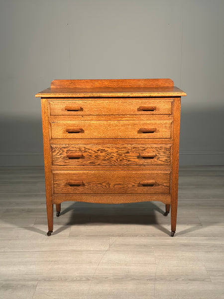 Edwardian Oak Chest Of Drawers