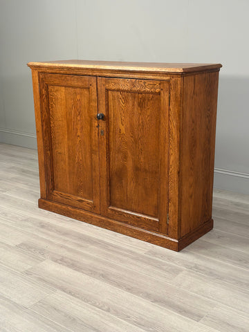 Antique Oak School Cupboard