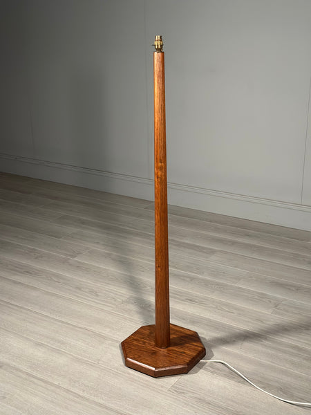 Arts and Crafts Cotswold School Oak Standard Lamp By Arthur Reynolds