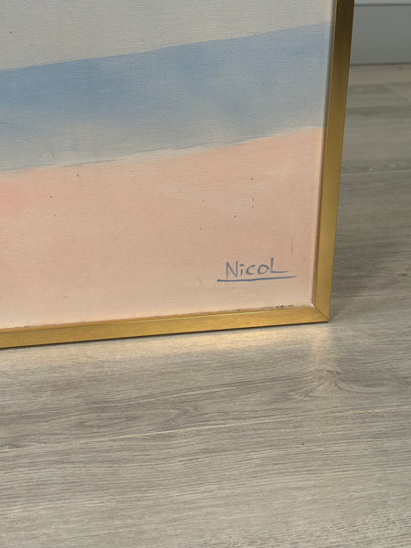 Large 20th Century Acrylic On Canvas signed ‘Nicol’