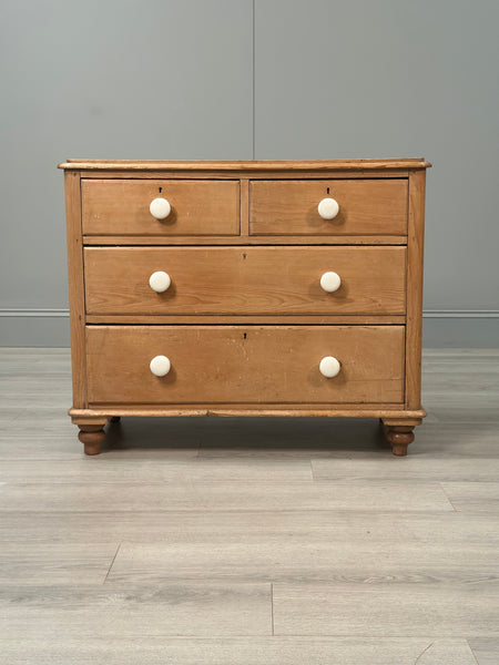 Victorian Pine Chest Of Drawers
